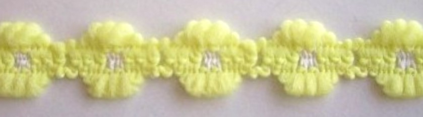 Lemon/White Flower Lace