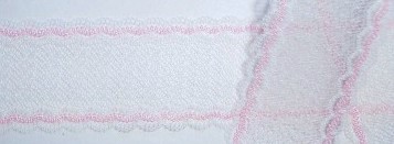 White/Pink Sheer Lace