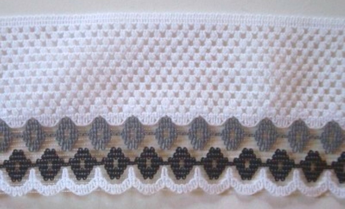 White/Grey/Black Lace