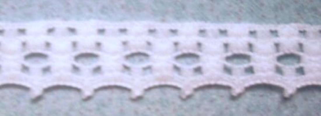 White 5/8" Nylon Lace