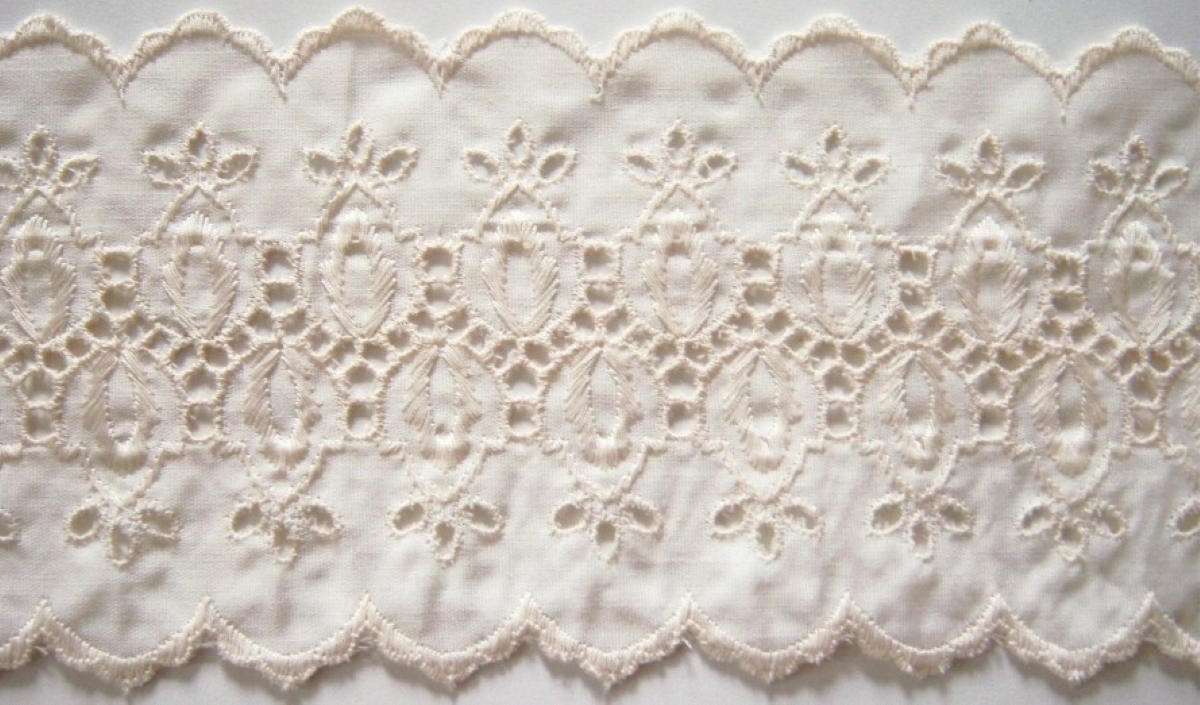 Ivory 4 3/8" Embroidered Eyelet