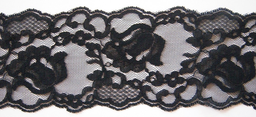 Black 2 7/8" Nylon Lace