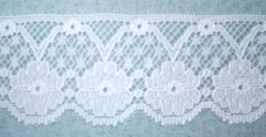 White 1 1/2" Nylon Lace