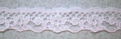 White Floral Nylon 11/16" Lace