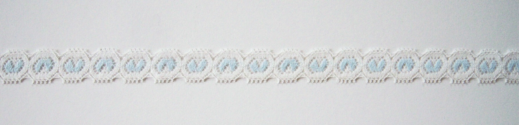 Star White/Blue 5/8" Nylon Lace