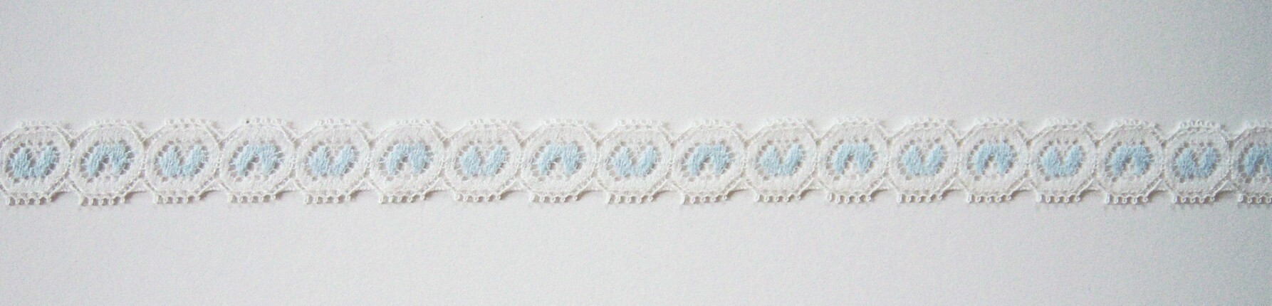 Star White/Blue 5/8" Nylon Lace