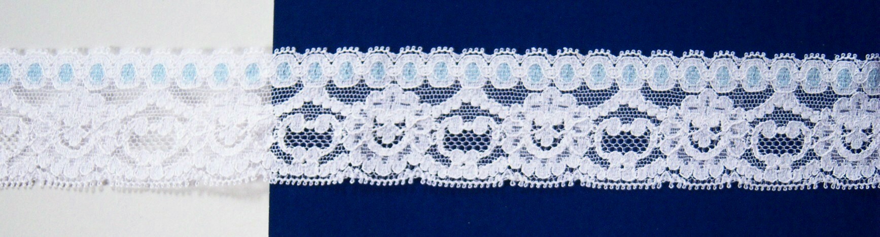 White/Breezy 1 3/8" Nylon Lace