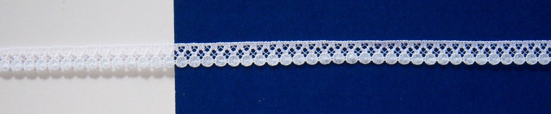 White/Breezy Blue 3/8" Lace