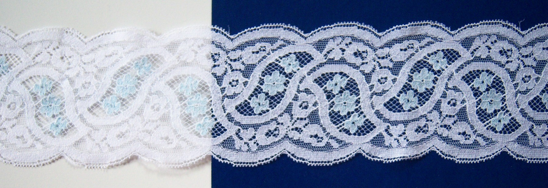 White/Breezy 3 3/8" Nylon Lace