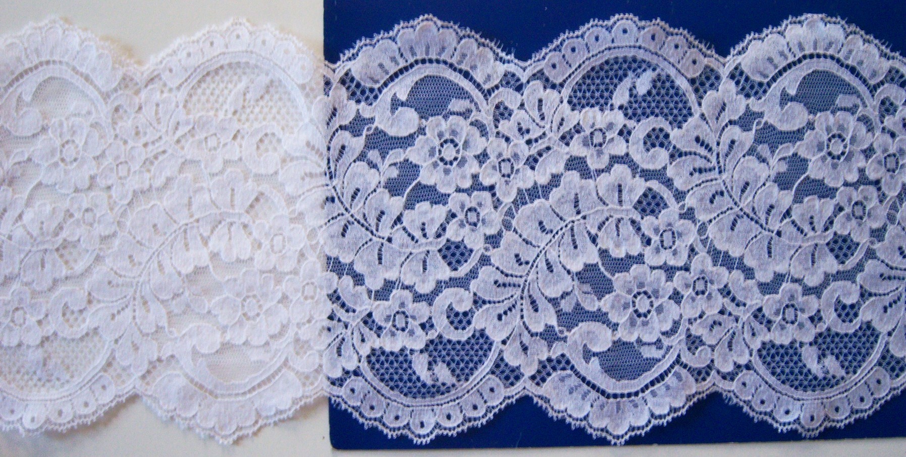 Medium White 5 1/2" Nylon Lace
