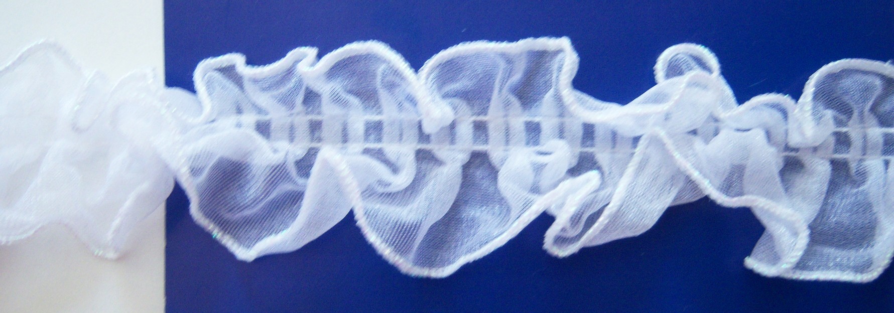 White 2" Gathered Lace