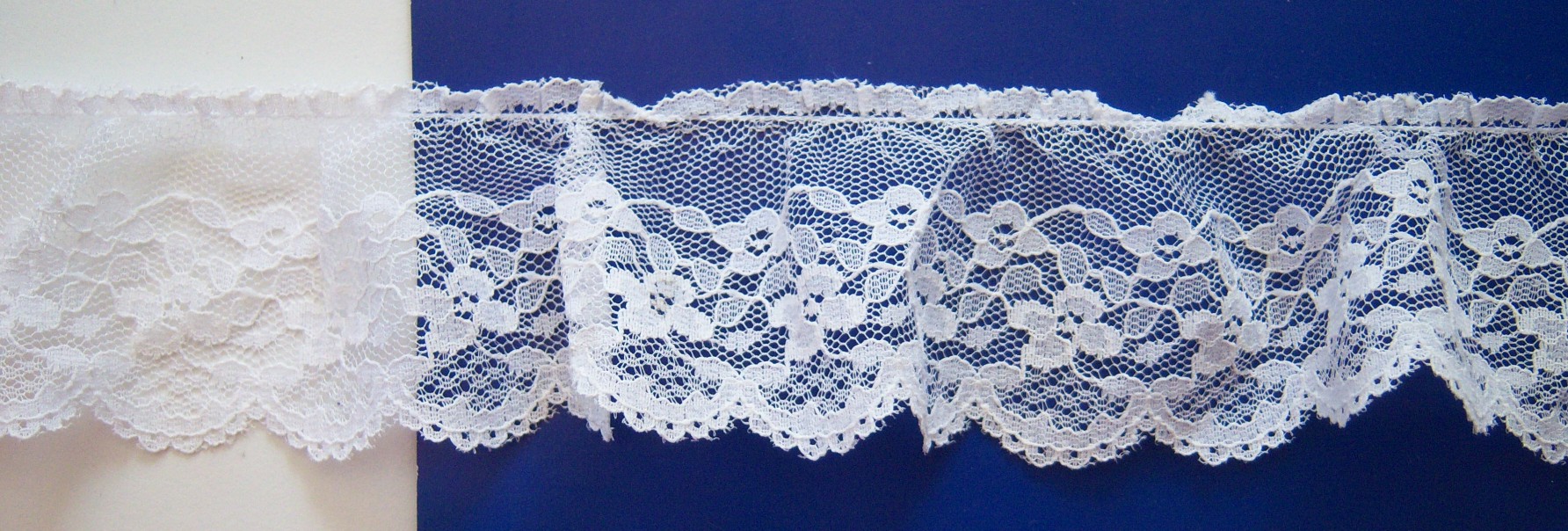 White 2" Ruffled Lace
