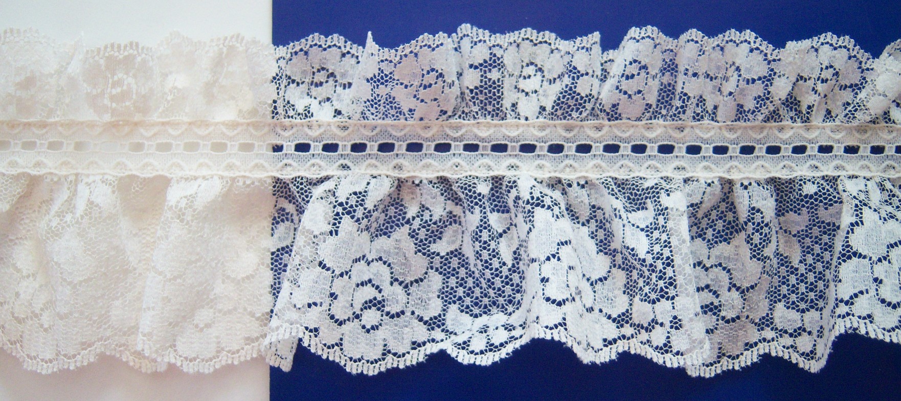 Light Ivory 3 1/2" Gathered Lace