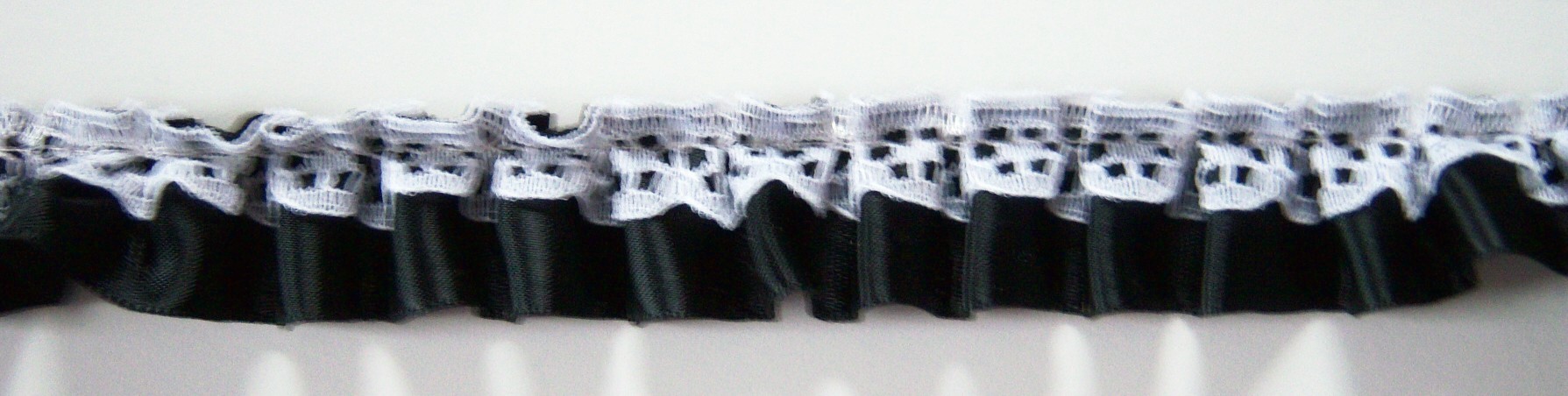 White Lace/Black Satin Ribbon