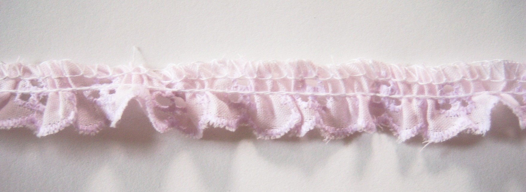 Pink Serged 3/4" Eyelet Lace