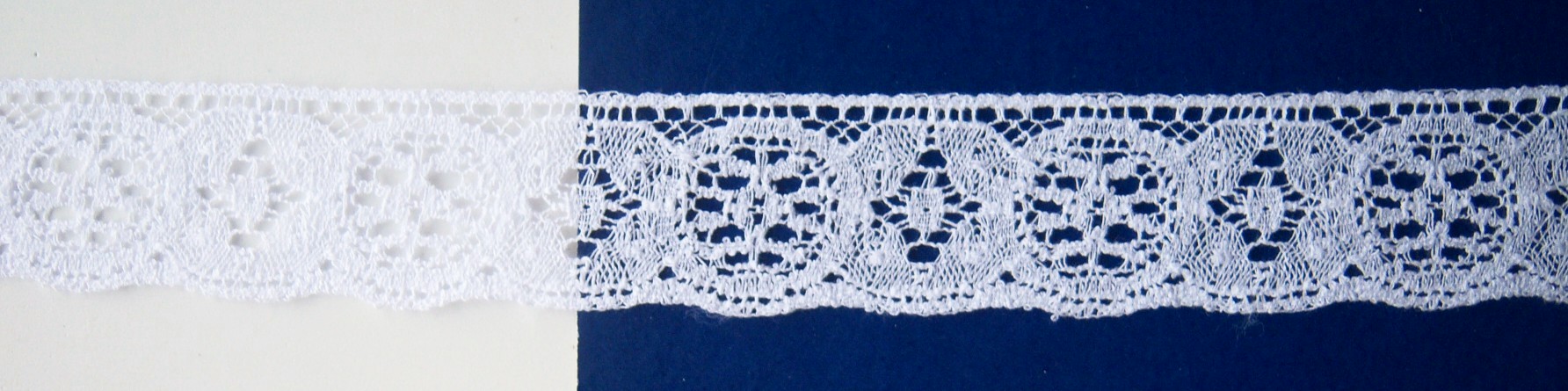 White 1 1/4 Inch Nylon Lace