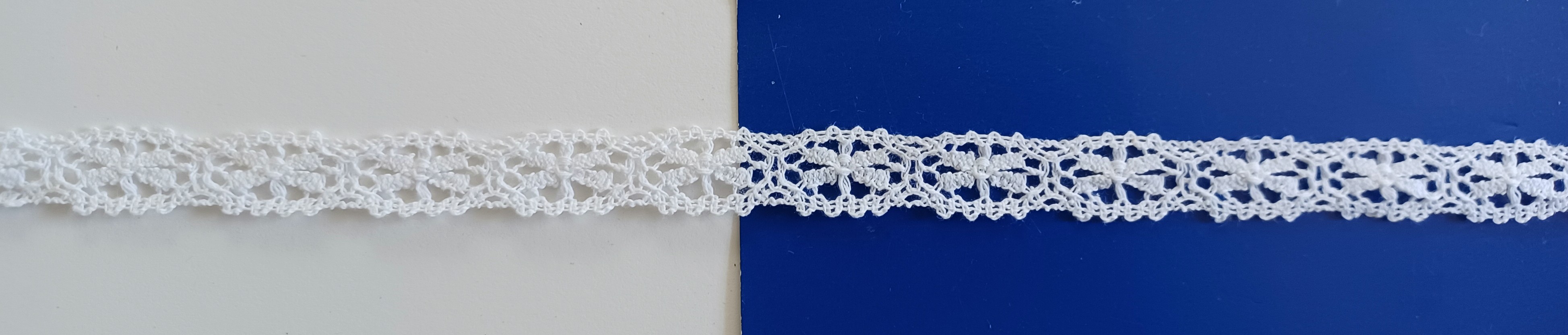 White 9/16" Cotton Cluny Lace