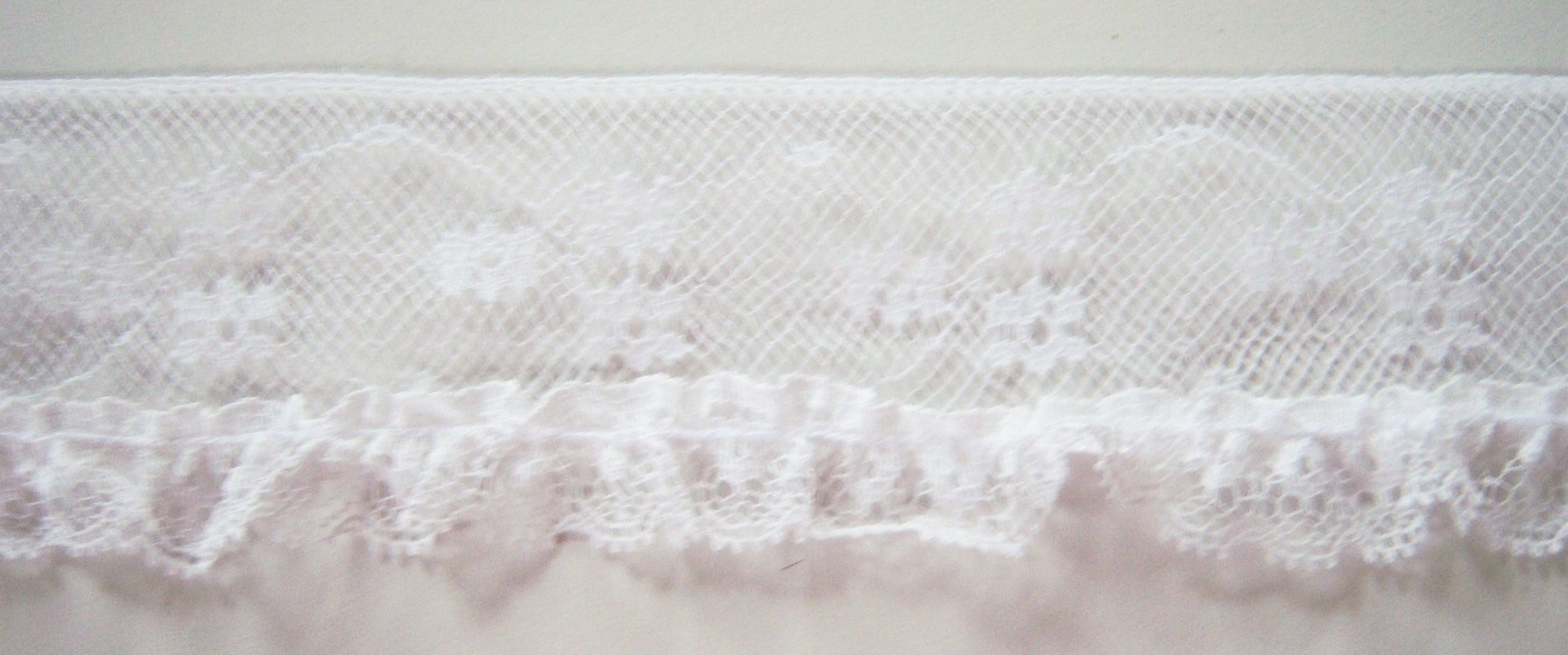 Off White 2" Gathered Lace