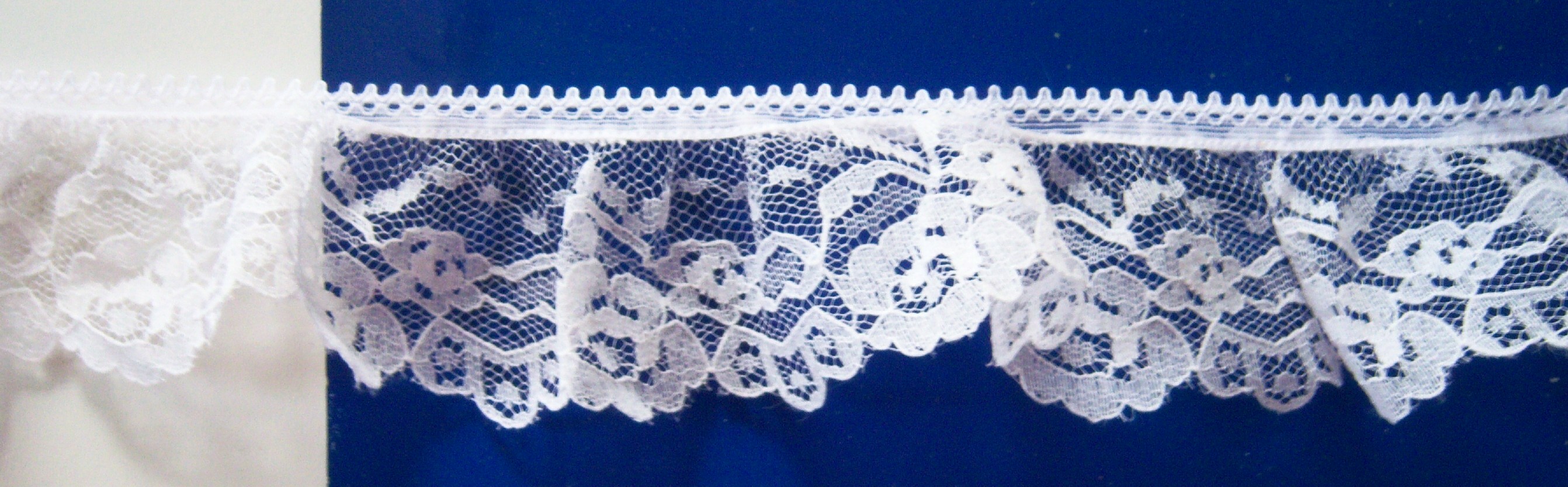 White 2" Gathered Lace