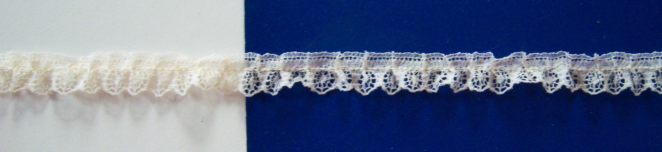 Light Ivory 1/2" Gathered Lace