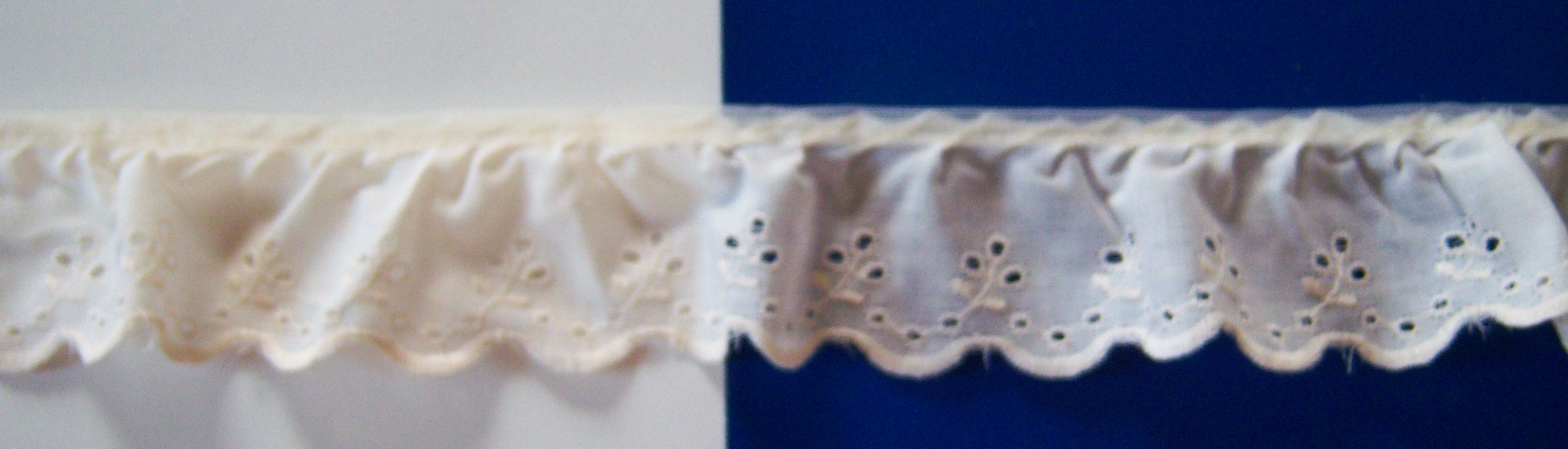 Light Ivory 2" Gathered Lace