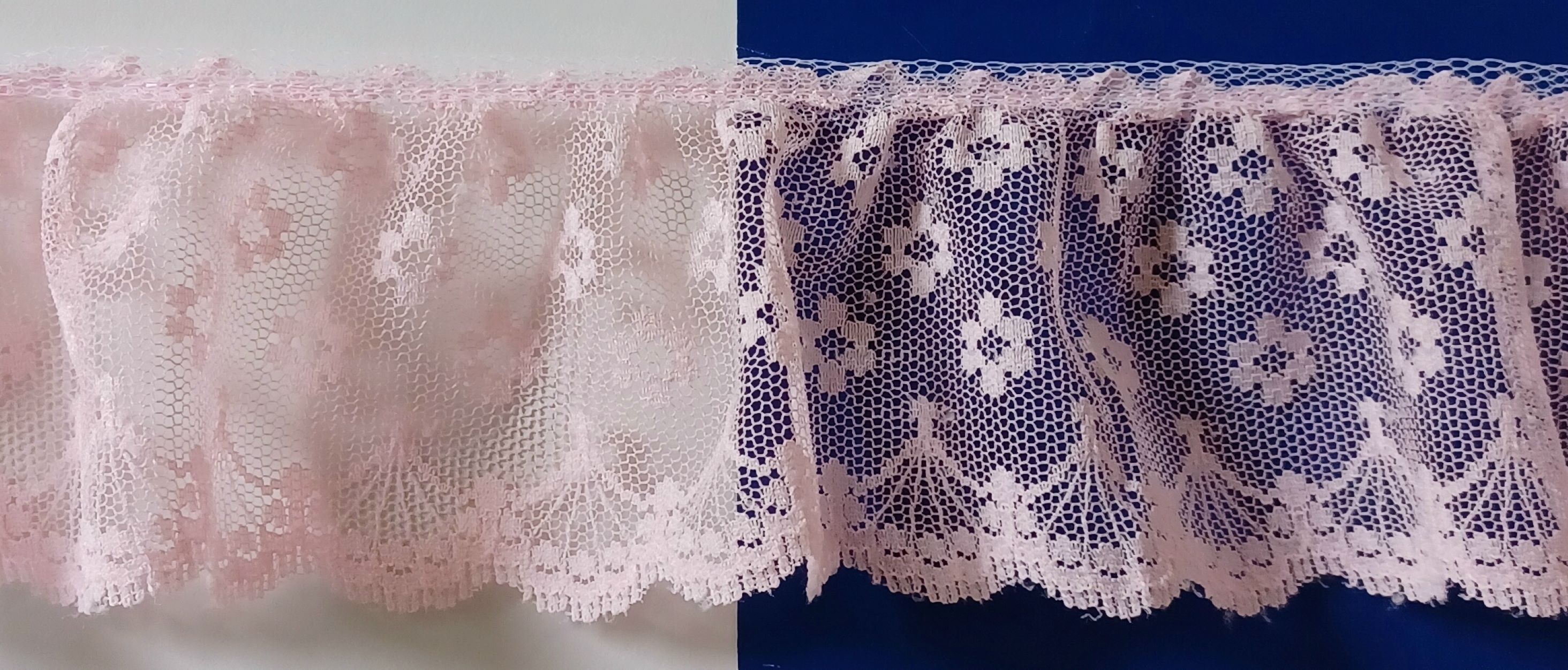 Pink 3" Ruffled Lace