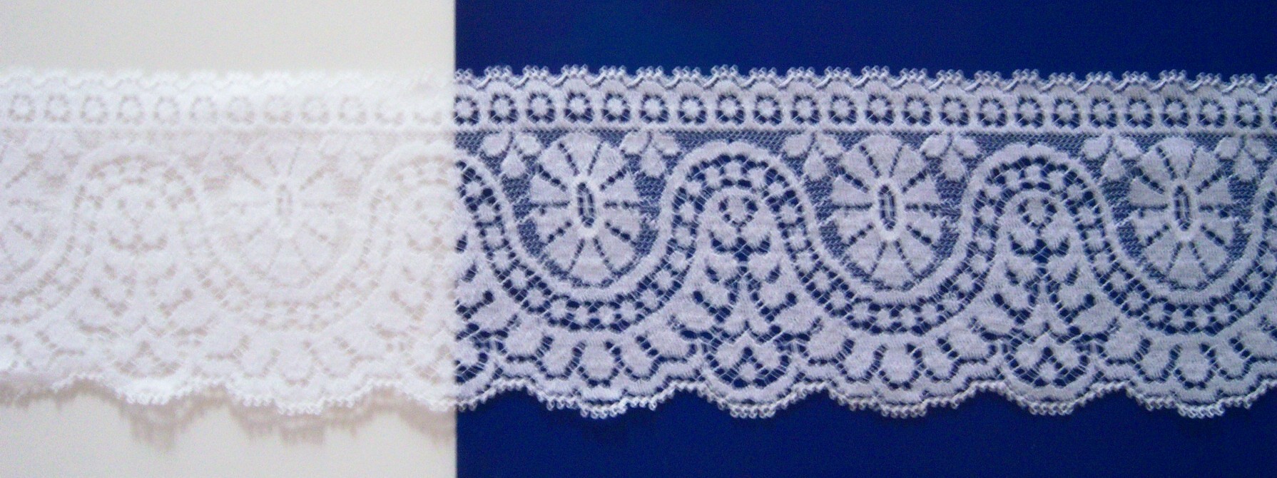 White 2 1/2" Nylon Lace