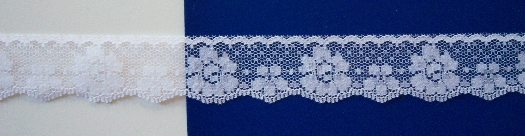 White 1 1/8 Inch Nylon Lace