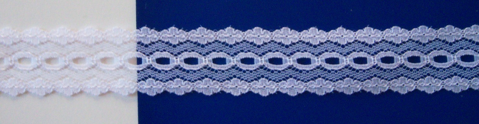 White 1 1/8 Inch Nylon Lace