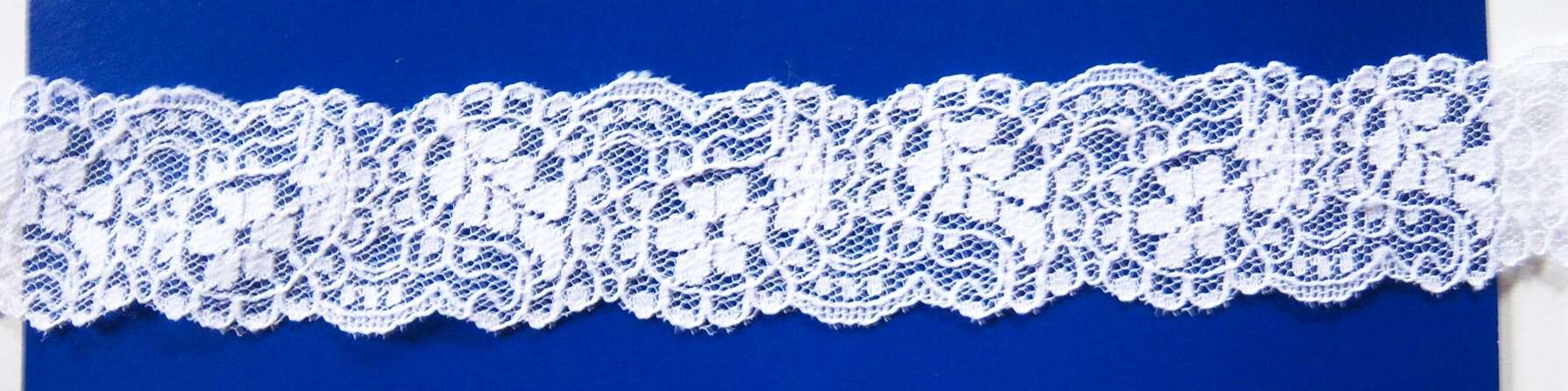 White 1 1/4 Inch Nylon Lace