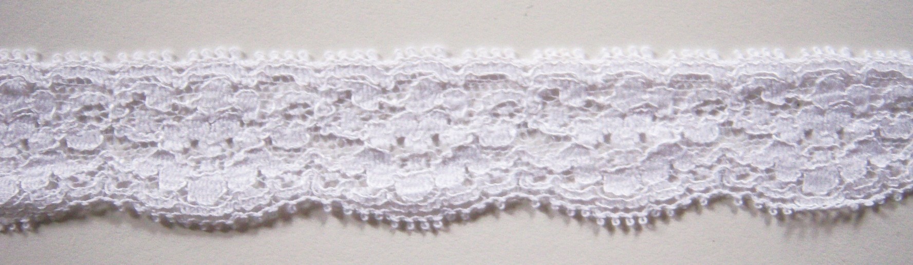 White 1 1/8 Inch Nylon Lace