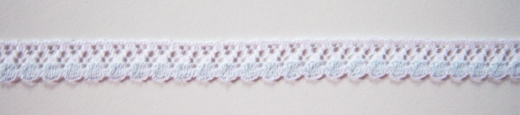 White/Breezy Blue 3/8" Lace