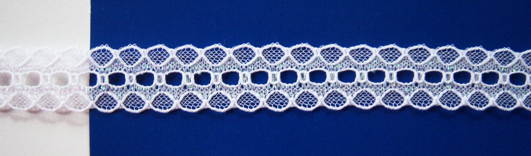 White 3/4" Iridescent Lace