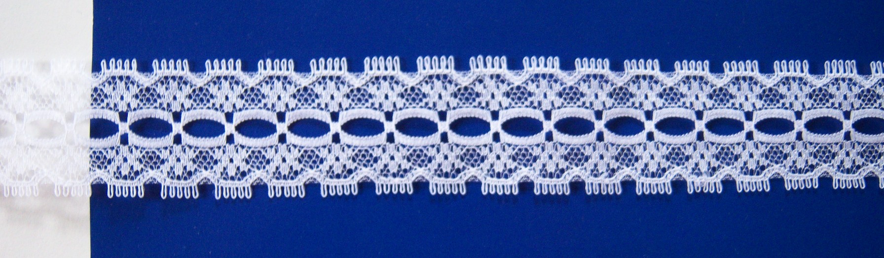 White 1 1/8 Inch Nylon Lace