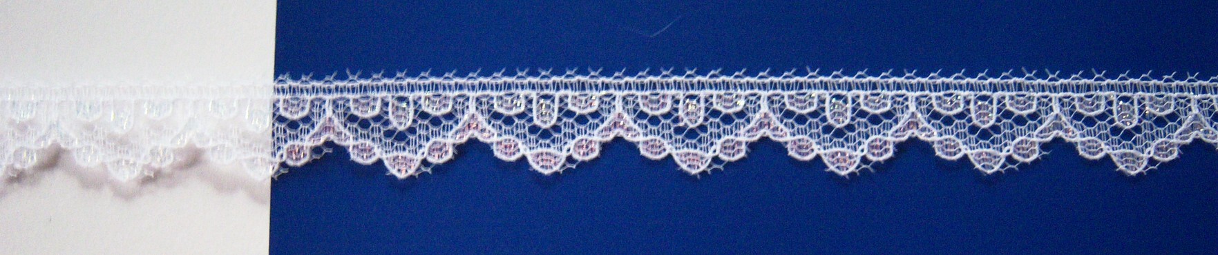 White 9/16" Iridescent Lace