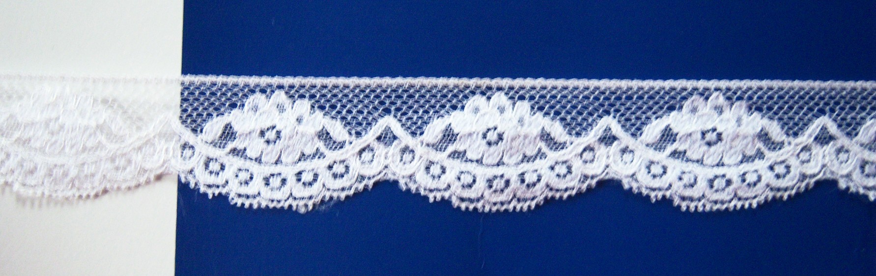 White 1 1/8 Inch Nylon Lace