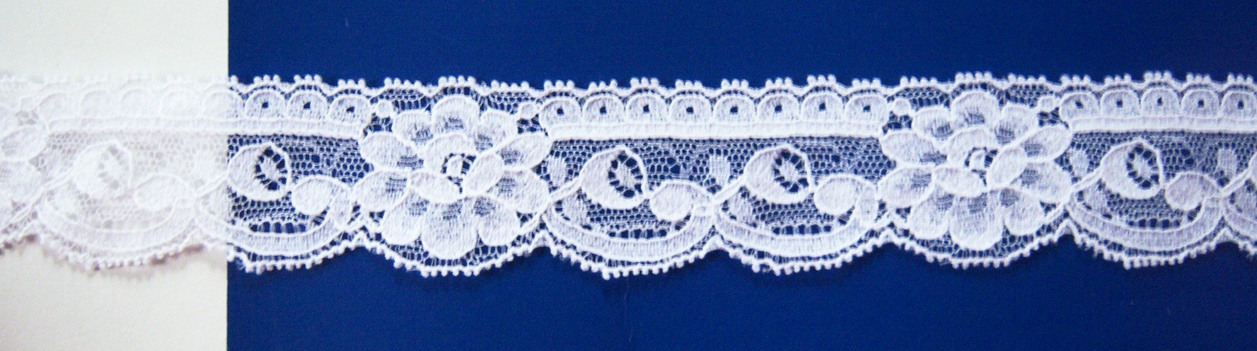 Euro White 1 1/4 Inch Nylon Lace