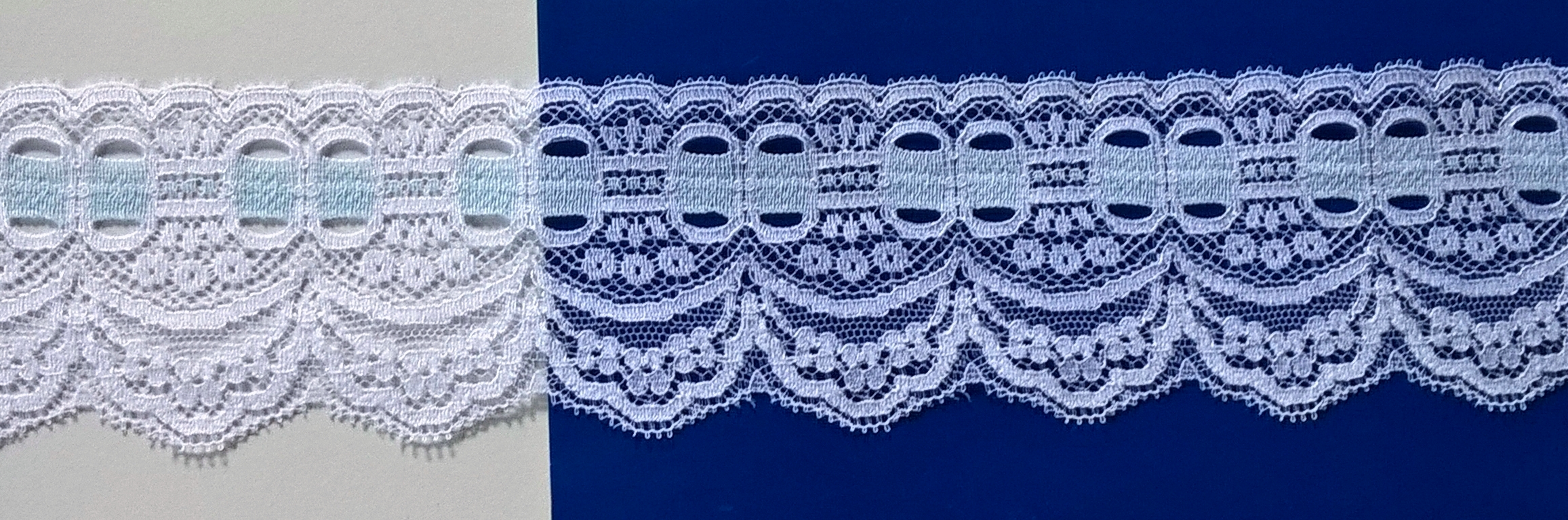 White/Blue Mist Lace