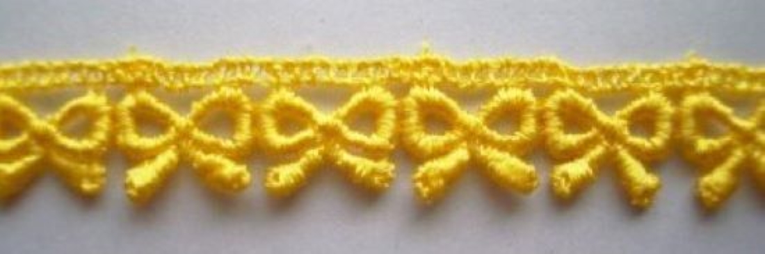 Lemon 1/2" Bows Venise Lace