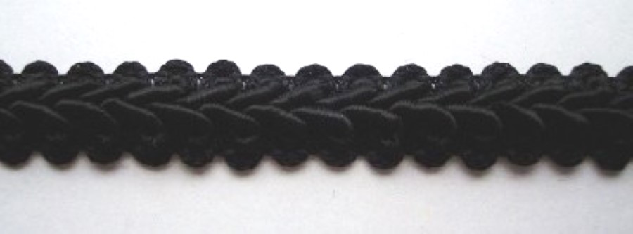 Black 1/2" Gimp Braid Trim