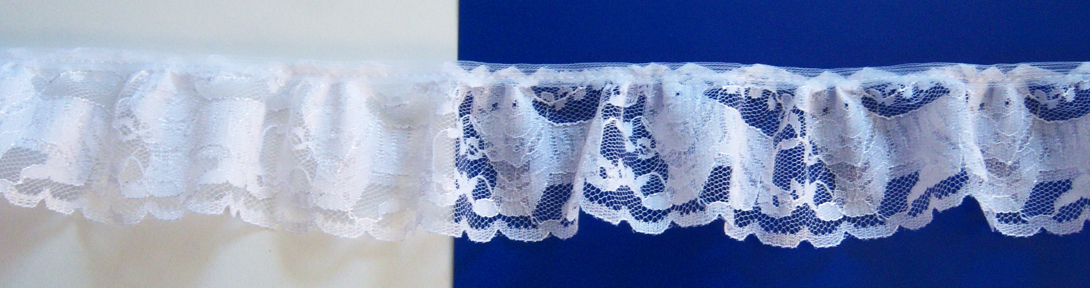 White Tigers 2" Ruffled Lace
