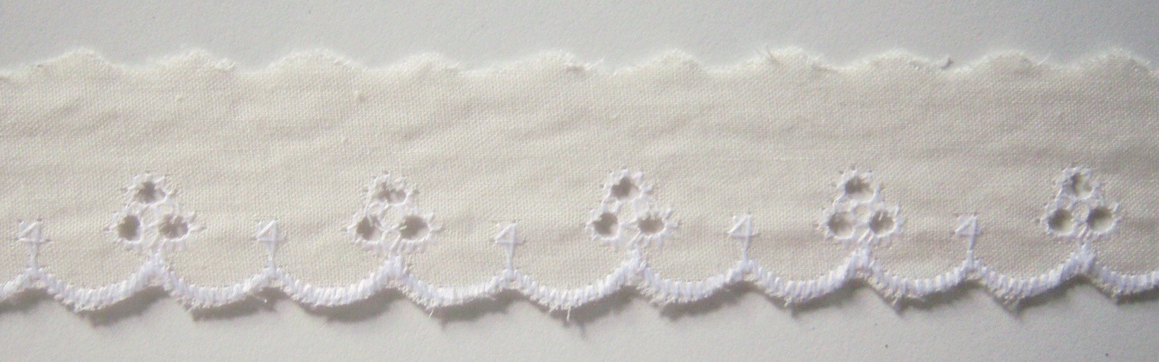 Ivory/White 1" Eyelet Lace