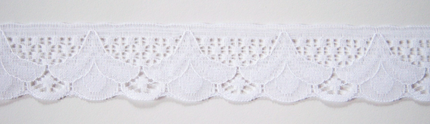 White 1 1/4 Inch Nylon Lace