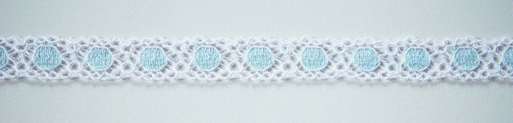 White/Breezy Blue Lace