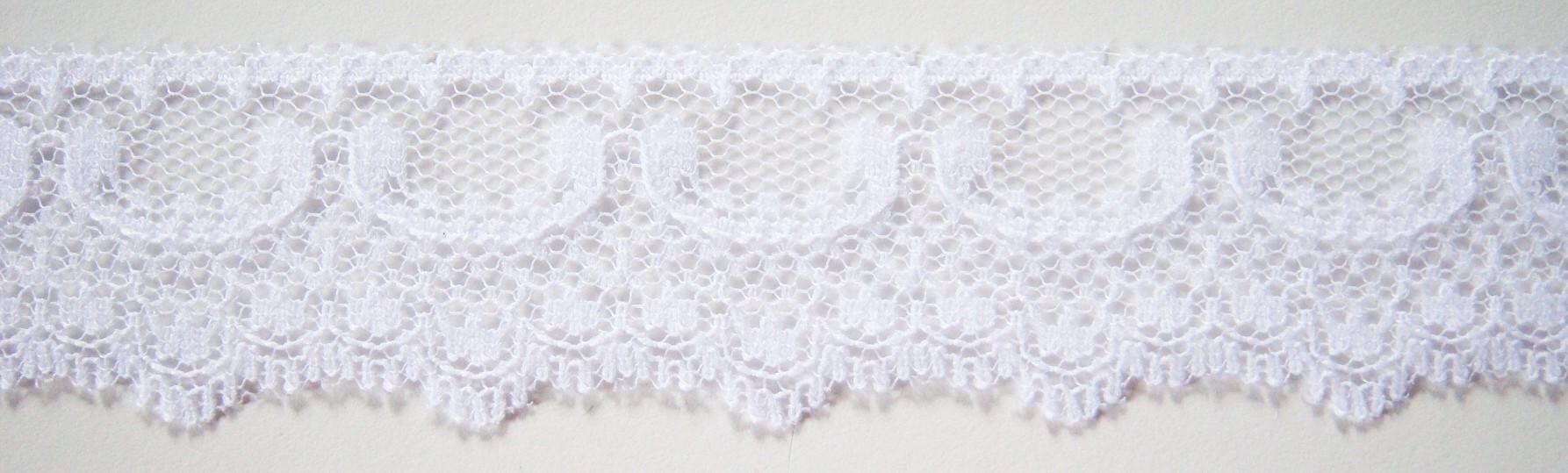 White 1 1/4 Inch Nylon Lace