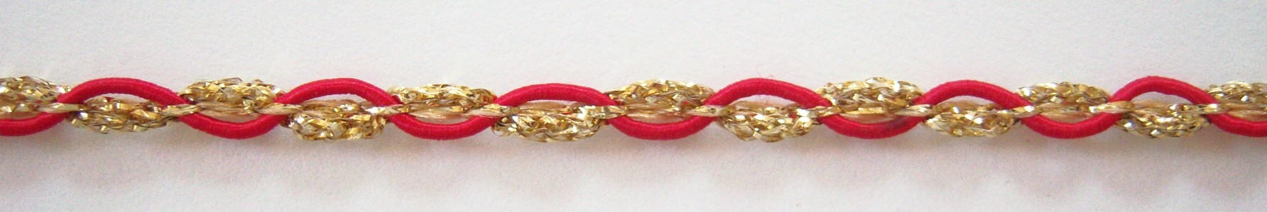 Gold Sparkle/Red Trim