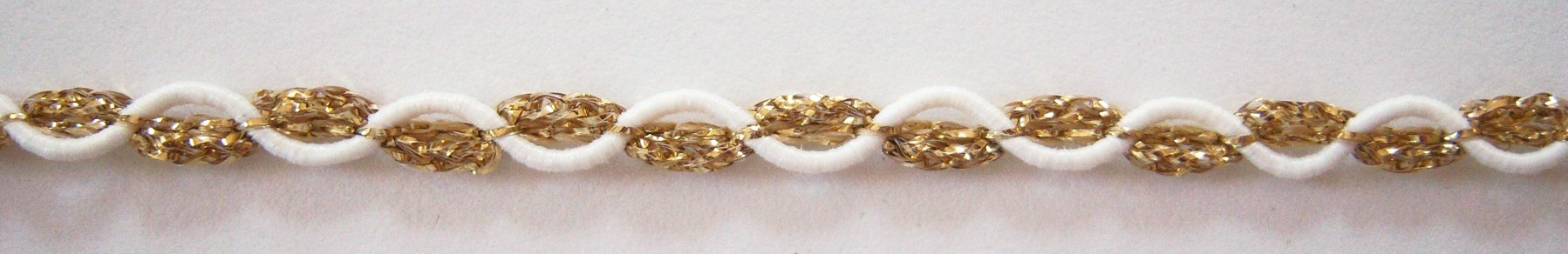 Gold Sparkle/White Trim