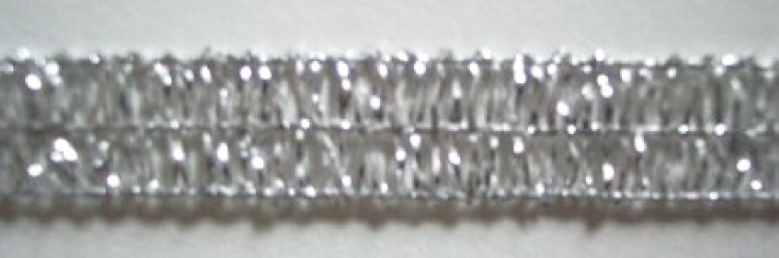 Silver Mylar Wired Edged 3/8" Trim