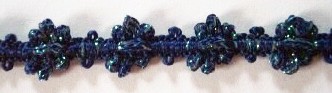 Navy/Iridescent 9/16" Metallic Rococo