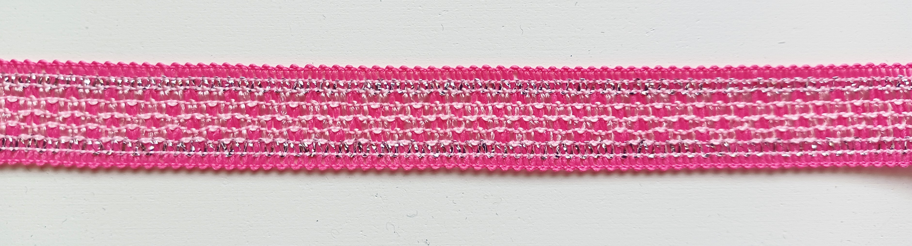 Pink/Silver 5/8" Jacquard